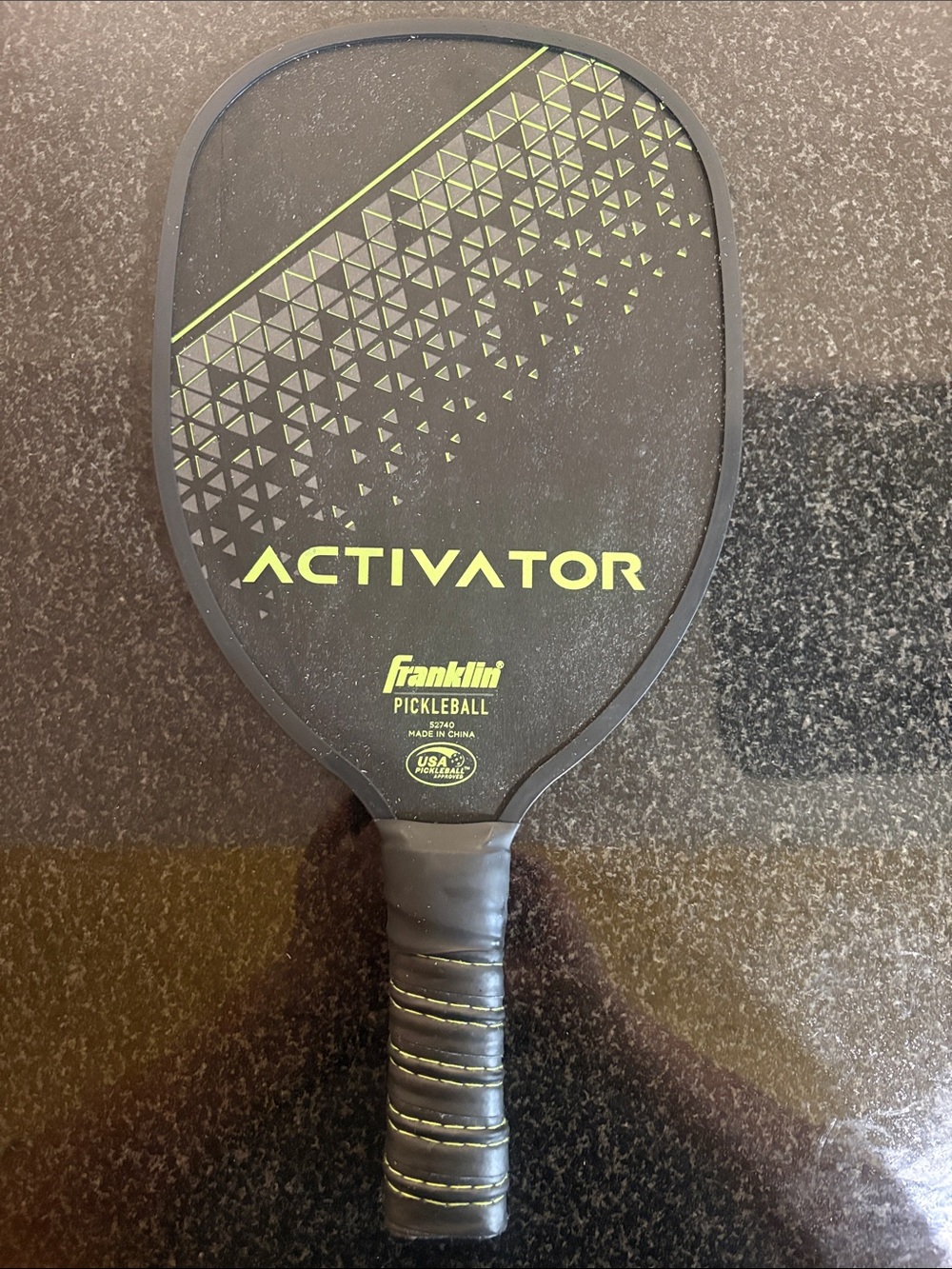 Franklin Activator Pickleball Paddle in Black with Lime Accents